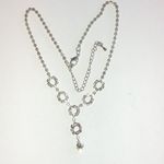 Elegant Silver Tone CZ Rhinestone Formal Boho Necklace Photo 3