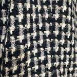 Ann Taylor | NWT Tweed Black White Fringe Open Front Blazer Jacket Photo 3