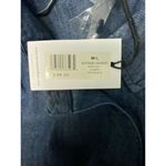 We Wore What  Womens Size Medium Large Boyfriend Overshirt Blue Dark Wash Denim NWT Photo 5