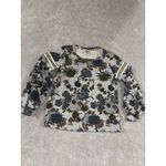 Dolan for Anthropologie Gray Multicolor Floral Long Sleeve Sweater Size Xs Photo 2