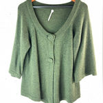 margaret o'leary  M Italian Wool Knit Cardigan in Olive Photo 0