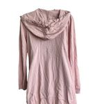 Soft Surroundings  Corrina Pink Embroidered‎ Zip Front Hooded Sweater M Photo 6