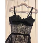 Black Lace Corset Bustier Babydoll Lingerie Top Adjustable Straps Size undefined Photo 6