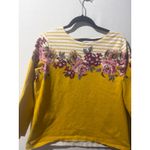 Joules Harbour Print Long Sleeve Top Yellow Floral Stripe Women US 16 Photo 4
