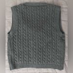 Abercrombie & Fitch A&F Mara Cable Knit Gold Button Down Sweater Academia Preppy Old Money - Small Photo 4