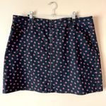 Forever 21  + | Black Floral Print Denim Mini Skirt Sz 2X Photo 0