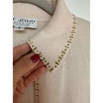 St. John Collection Gold Studded Detail Knit Zip Jacket Blazer, Size 8, Like New Photo 8