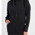 Athleta Cozy Karma 1/4 Zip Sweatshirt Dress in Black Photo 0