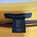 Tahari sweaters size medium yellow and white stripped boat neck very soft Photo 1