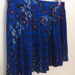 Lily White Pleated Colorful Leopard Print Skirt Photo 0