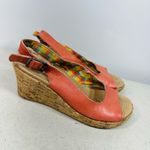 Crocs  Coral and Tan Wedge Sandals size 7 Photo 1