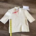 Courreges Logo Embroidered Ribbed Knit Crop Top White Photo 15