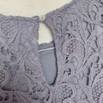 She & Sky womens small lavender lace overlay purple dress guest church shift pu Photo 6