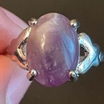 Amethyst Size 8.5 purple S925 silver ring Photo 7