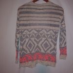 Pink republic VS PINK L Hot Coral Aztek Gray Cardigan Sweater Photo 1