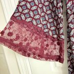 Flying Tomato  Burgundy Shirt Relaxed Retro Flowy Hippie Earthy Twee Photo 4