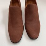 Lucky Brand Booties Vienna Leather Stacked Heels Pull On Comfort Cognac Brown Photo 3