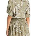 ANINE BING Dress Kaine Mini Dress in Green Tropical Floral Print Sz S GUC Photo 4