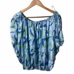 Ramy Brook  Katie Blouse in Blue Quartz Size Small Photo 2