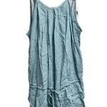 Gap Lightweight Summer Tank Romper Size Medium NEW Blue Green Print Drawstring Photo 0