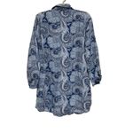 Ralph Lauren Lauren  Dress  BLUE Paisley Button Down Shirt Dress Oversized  SMALL Photo 10