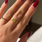 Boutique Sparkling Simulated Diamond 14k Yellow Gold Band, Size 8 NWT Photo 1