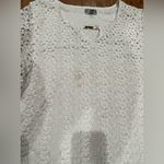 JM Collection  White Textured Blouse Photo 3