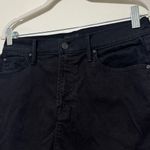Mother High Waisted Smokin' Double Micro Fray Skirt in Pitch Black Denim Size 29 Photo 3