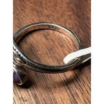 Solid 925 Sterling Silver Natural Purple Charoite Gemstone Adjustable Ring Photo 2