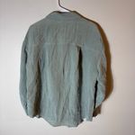 House of Harlow 1960 Crinkle Button-Up Blouse Sage Green Size Medium Photo 6