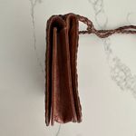 Anthropologie Vintage Woven Leather Small Square Crossbody Bag in Brown Photo 5