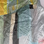 Just Bee Queen Minela Satin Ruched Midi Skirt Multicolor Abstract Size S RTR‎ Blue Photo 11