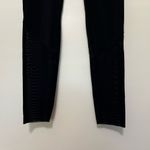 Koral Black Leggings - Sheer Leg Detail, Size Small, Raw Hem Photo 3