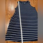 Time and Tru Navy and White Striped Tank Top Blue Size L Photo 7