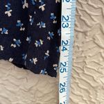 CHAPS Womens Floral Jumpsuit Wide Leg V Neck Tie Waist Blue White Size 6 Photo 8