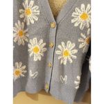 Celebrity Pink Celebrity‎ Pink Women's Floral Cardigan Sweater Blue Size L Standard Photo 6