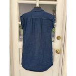 Old Navy  Women Denim Cotton S/S Button Down Shirt Dress Sz Med Dark Blue Wash J1 Photo 6