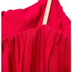 BCBGeneration Lollipop Red Knife Pleated High-Low High-Low Dress Small Photo 4