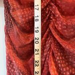 Pretty Little Thing  Orange Croc Mesh Bardot Ruched Jumpsuit Size 8 EUC Photo 9