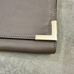 Michael Kors Taupe Leather Clutch Purse Photo 4
