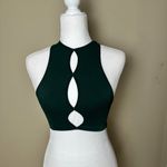 Urban Outfitters Out From Under RIbbed Cut Out Crop Top Size XS/Small Green Photo 1