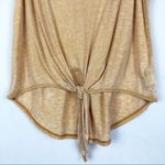 Mossimo Top Womens Medium Mustard Tie Front Burnout Coastal Cowgirl Minimalist Yellow Size undefined Photo 2