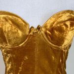Victoria's Secret Vintage Victoria’s Secret Gold Crushed Velvet Bustier Photo 2