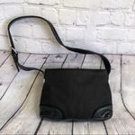 The Sak Black Leather Woven Shoulder Bag Photo 1