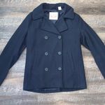 Levi's Blue Double Breasted Women's Medium Wool Blend Peacoat Coat Jacket Photo 1