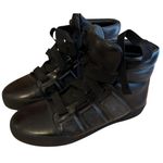 3.1 Phillip Lim Black Leather High Top Fashion Sneakers Designer Shoes Photo 2