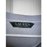 Ralph Lauren Y2K Blouse Baby Blue Womens Boho Ruffle Shoulder Top - L Photo 2