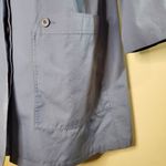 London Fog  Blue Trench Coat Overcoat Jacket Collared Large Photo 5
