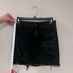 American Eagle  Black Jean Skirt Size 0 Regular Photo 3