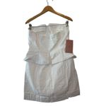 BHLDN  White Strapless Vest Mini Dress Medium NWT Bridal Party Photo 3